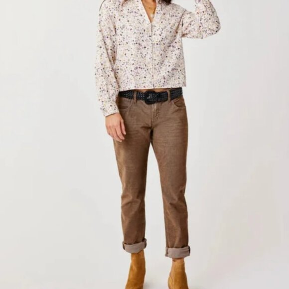 Carve Designs Pants - CARVE DESIGNS Carson Cords Corduroy Pants Brown Raw Hem 14